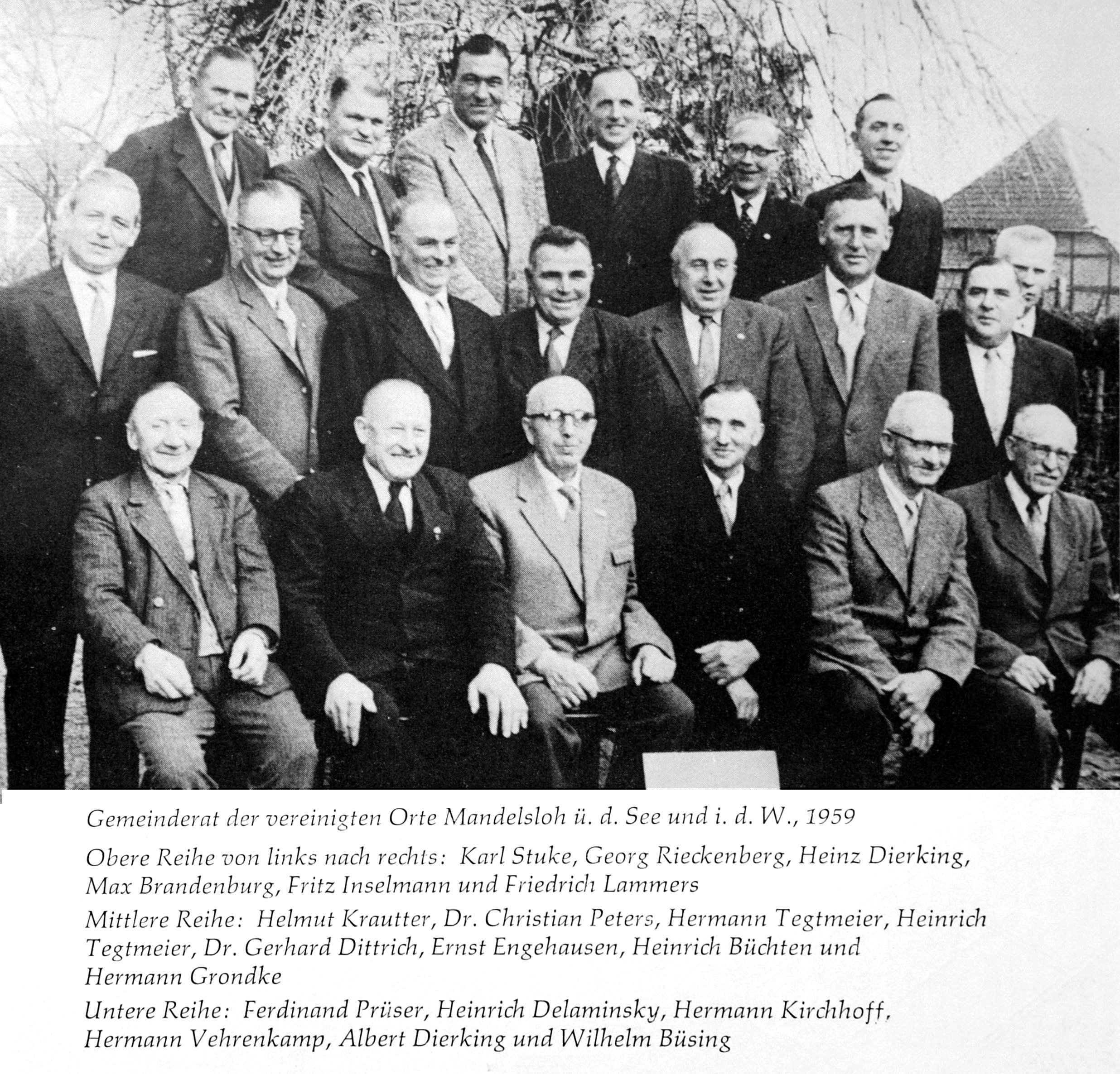1959 - Erster gemeinsamer Gemeinderat Mandelsloh