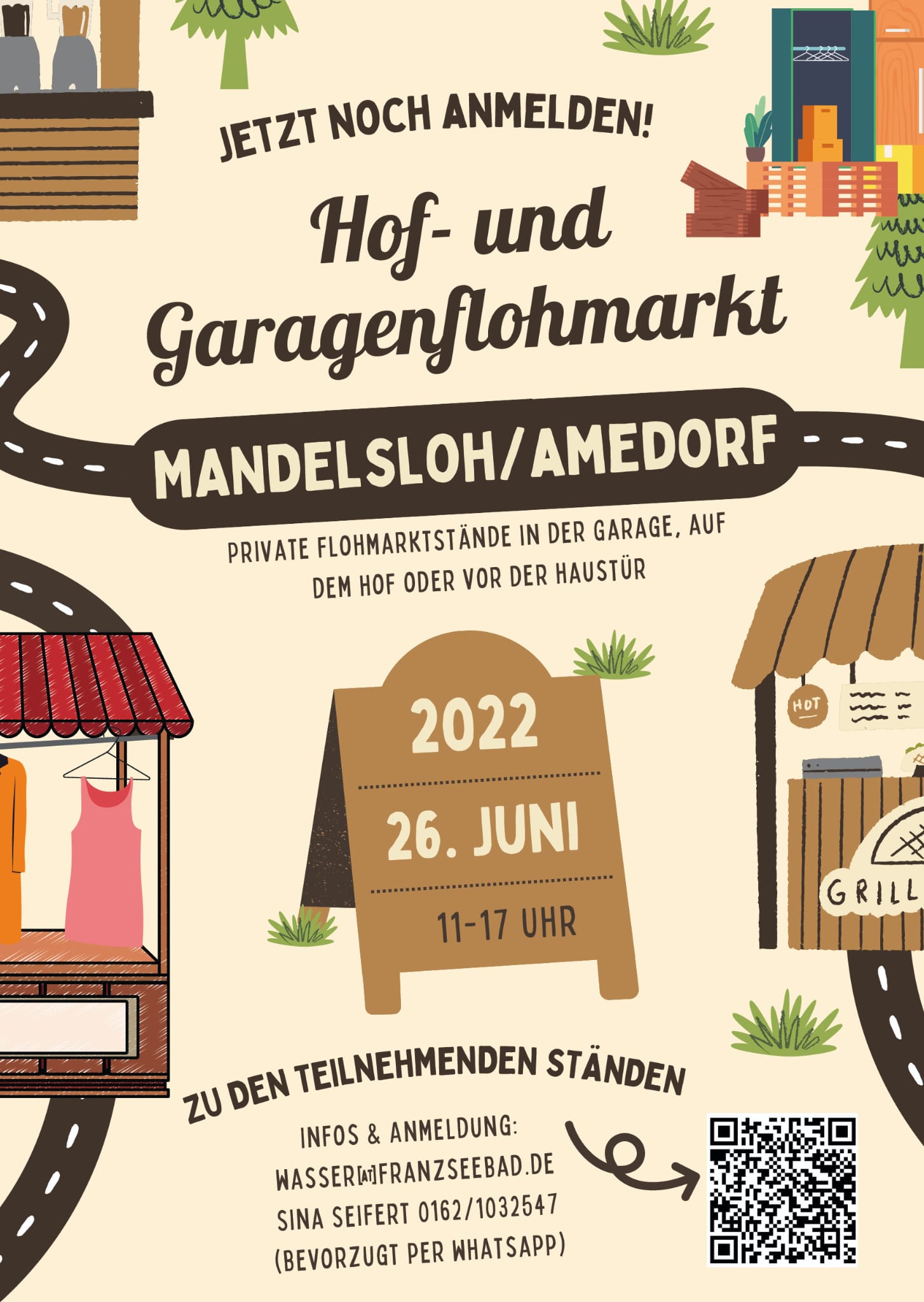 Plakat Dorfflohmarkt am 26.06.2022